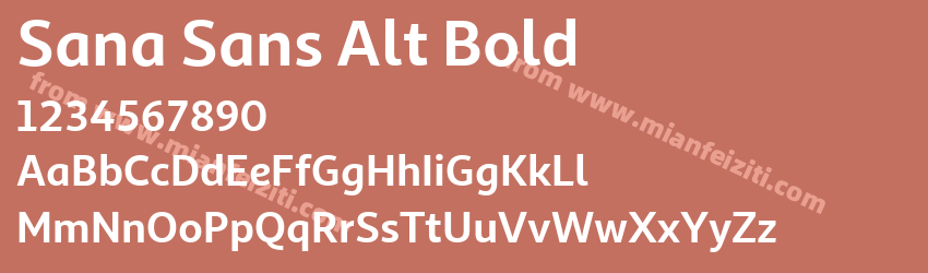 Sana Sans Alt Bold预览图1