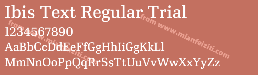 Ibis Text Regular Trial预览图1