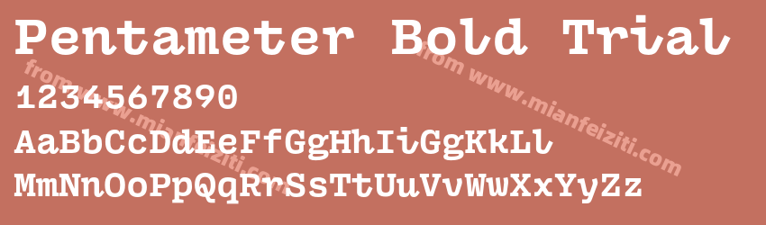 Pentameter Bold Trial预览图1