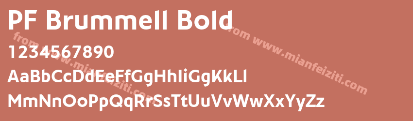PF Brummell Bold预览图1