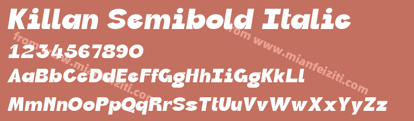 Killan Semibold Italic预览图1