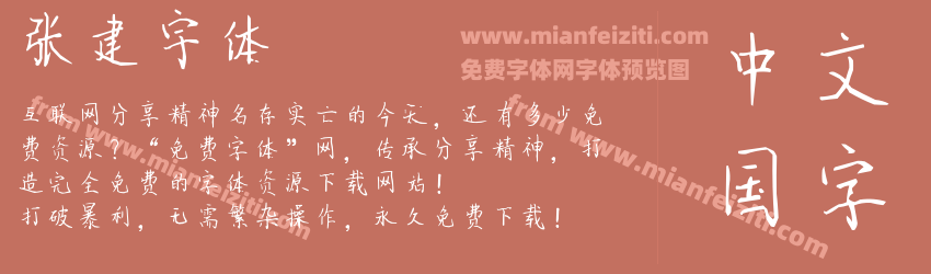 张建宇体预览图1