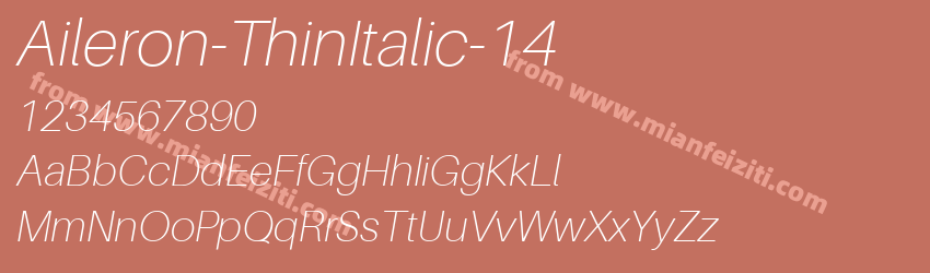 Aileron Thin Italic 14预览图1