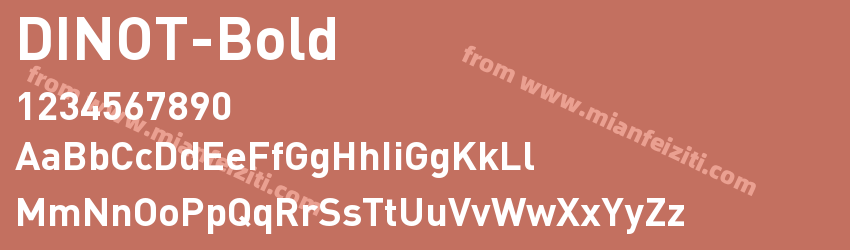DINOT-Bold字体预览