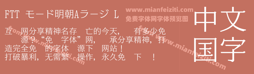 FTT モード明朝Aラージ L预览图1