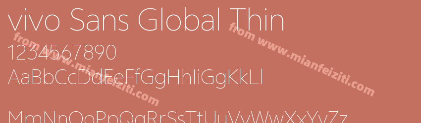 vivo Sans Global Thin预览图1