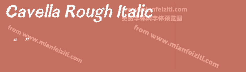 Cavella Rough Italic预览图1