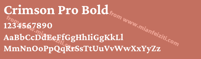 Crimson Pro Bold预览图1