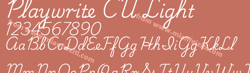 Playwrite CU Light预览图1