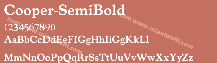 Cooper-SemiBold预览图1