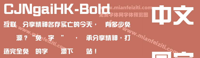 CJNgaiHK-Bold字体预览