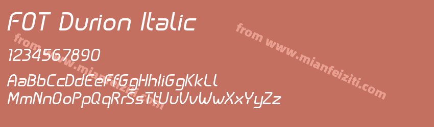 FOT Durion Italic预览图1