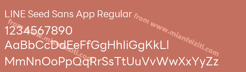 LINE Seed Sans App Regular预览图1