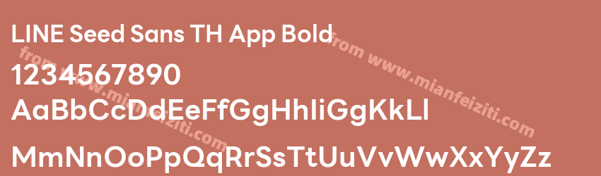 LINE Seed Sans TH App Bold预览图1