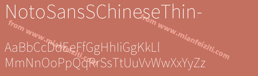 Noto Sans S Chinese Thin预览图1