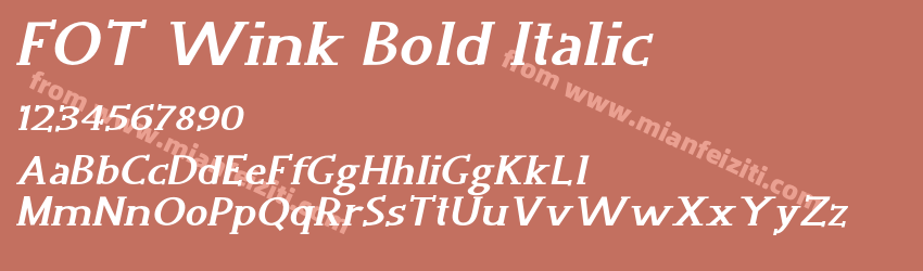 FOT Wink Bold Italic预览图1