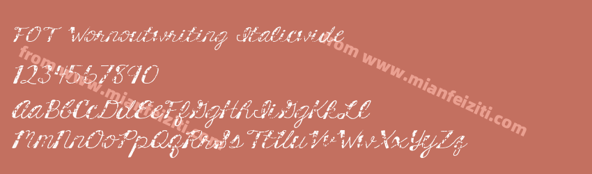 FOT Wornoutwriting Italicwide预览图1