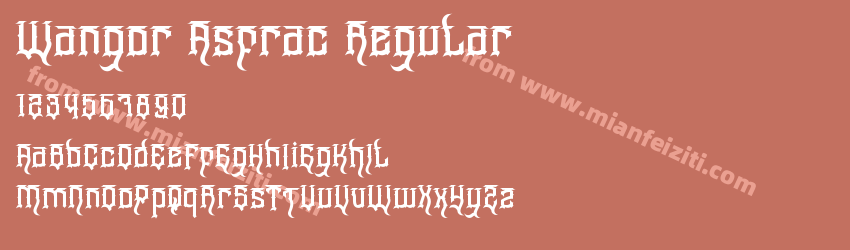Wangor Asfrac Regular预览图1