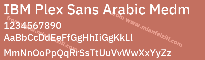 IBM Plex Sans Arabic Medm预览图1