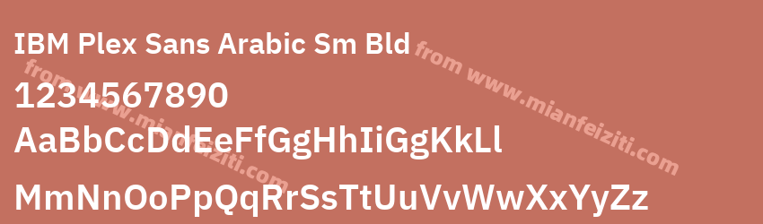 IBM Plex Sans Arabic Sm Bld预览图1