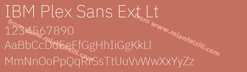 IBM Plex Sans Ext Lt预览图1
