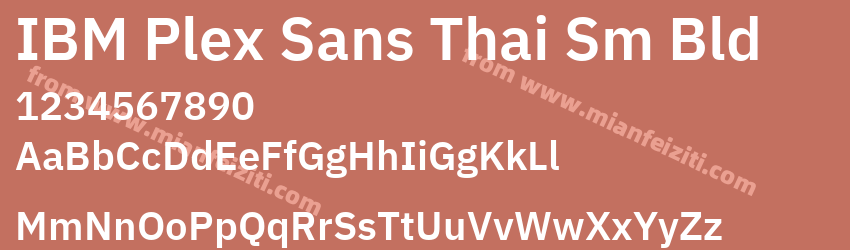 IBM Plex Sans Thai Sm Bld预览图1