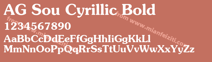 AG Sou Cyrillic Bold预览图1
