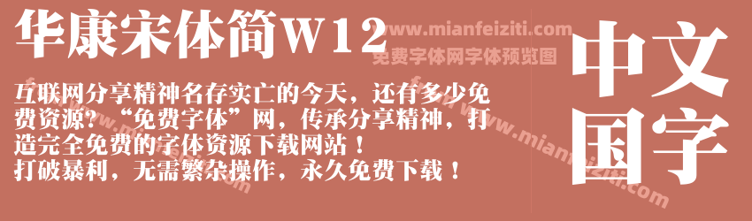 华康宋体简W12预览图1