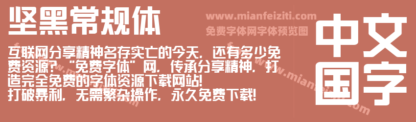 坚黑常规体预览图1
