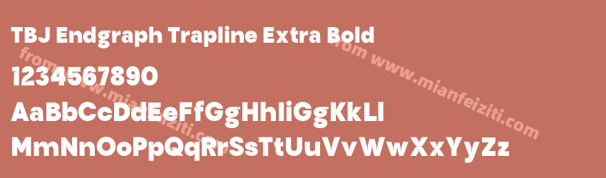 TBJ Endgraph Trapline Extra Bold预览图1