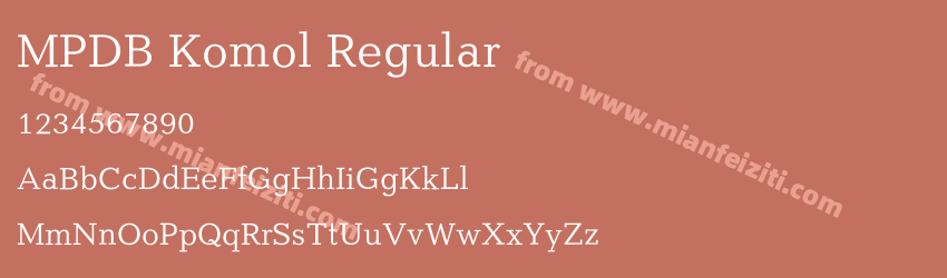 MPDB Komol Regular预览图1