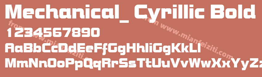 Mechanical_ Cyrillic Bold预览图1