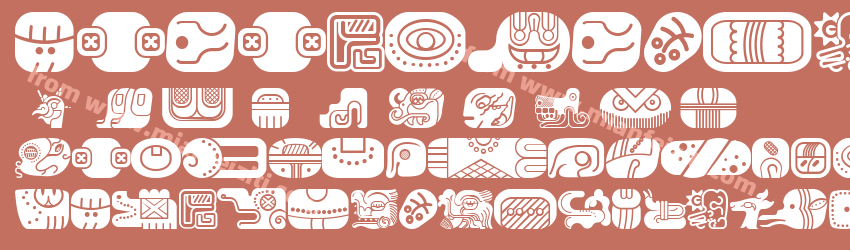 mayan glyphs fill Regular预览图1