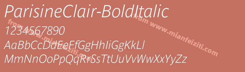 Parisine Clair Bold Italic预览图1