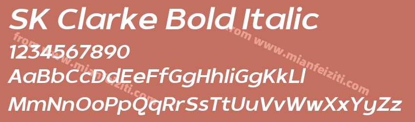 SK Clarke Bold Italic预览图1