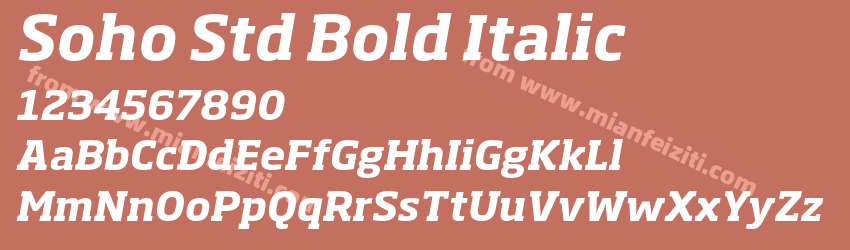 Soho Std Bold Italic预览图1