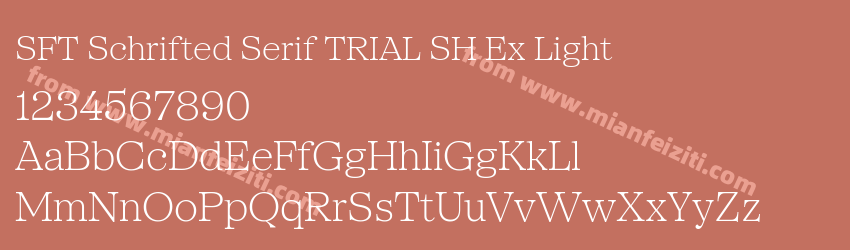 SFT Schrifted Serif TRIAL SH Ex Light预览图1