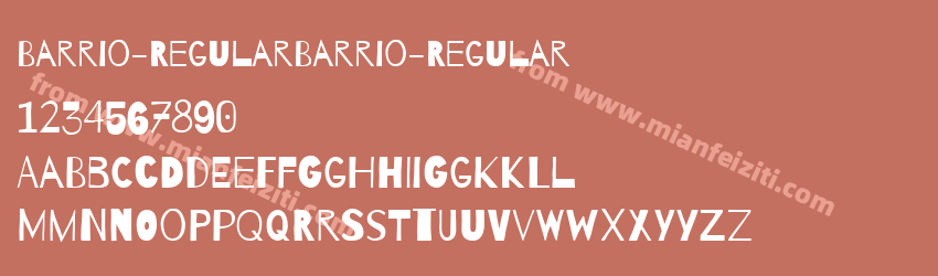 Barrio-RegularBarrio-Regular字体预览