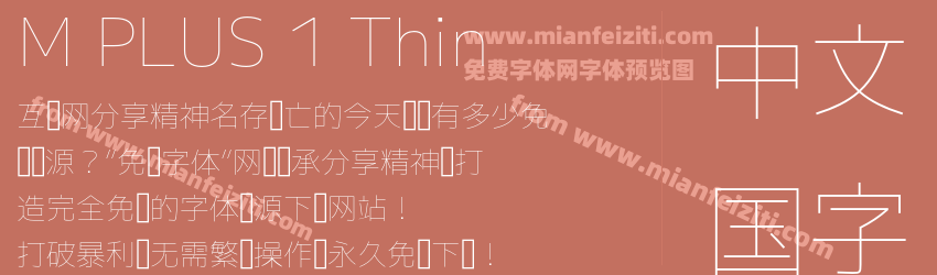 M PLUS 1 Thin预览图1
