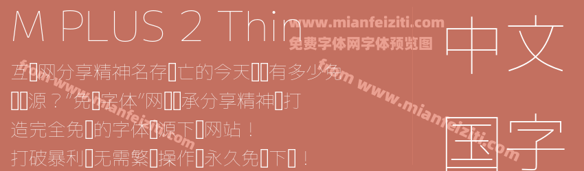 M PLUS 2 Thin预览图1