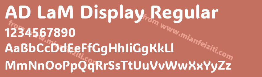 AD LaM Display Regular预览图1