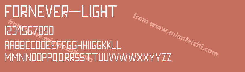 FORNEVER-Light字体预览