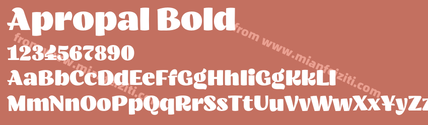 Apropal Bold预览图1