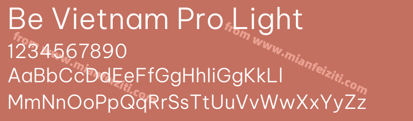 Be Vietnam Pro Light预览图1
