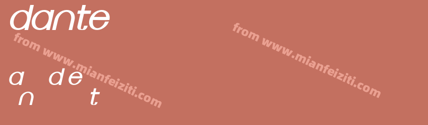 DANTE-Bold-Italic预览图1