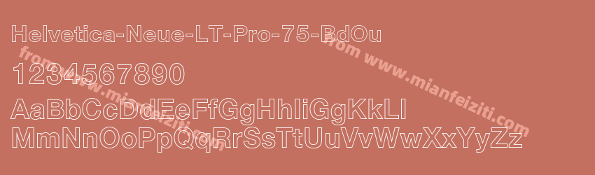 Helvetica Neue LT Pro 75 Bd Ou预览图1