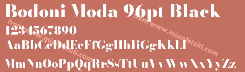 Bodoni Moda 96pt Black预览图1