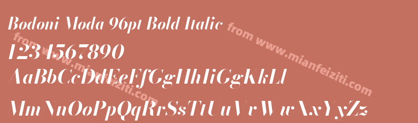 Bodoni Moda 96pt Bold Italic预览图1