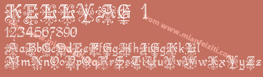 Kelly Ann Gothic Regular预览图1