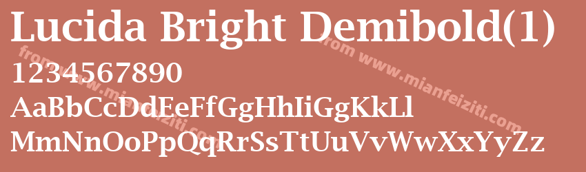 Lucida Bright Demibold(1)预览图1